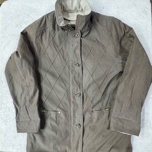 Braetan jacket coat full zip & button removable liner brown women’s medium